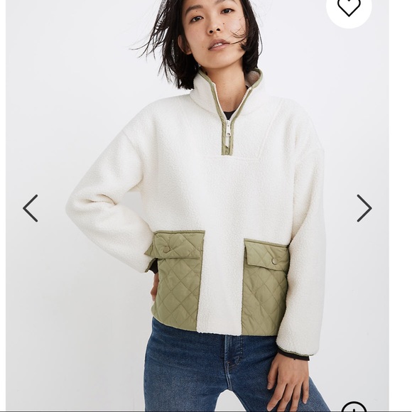 Madewell Jackets & Blazers - NWT (Re)sourced Fleece Quilted Pocket Popover